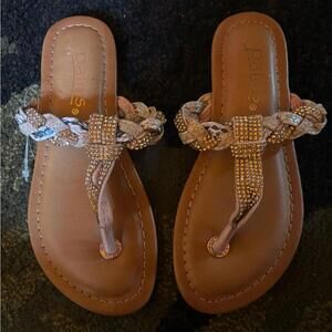 NWT Palms‎ Pink and Brown Sandals 11 (girls)